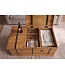 Invicta Interior Salontafel BODEGA 100cm met wijnrek en opbergruimte mangohout honing afwerking - 49355