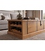 Invicta Interior Salontafel BODEGA 100cm met wijnrek en opbergruimte mangohout honing afwerking - 49355