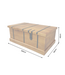 Invicta Interior Salontafel BODEGA 100cm met wijnrek en opbergruimte mangohout honing afwerking - 49355