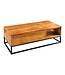 Invicta Interior Salontafel MAKASSAR FUNCTION 110cm in hoogte verstelbaar mangohout honey finish met opbergruimte - 49379