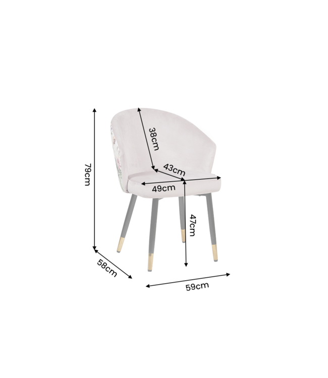 Invicta Interior Stoel MAISON CLASSIQUE paars - natuurlijk - 70004