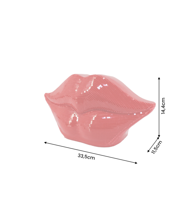 Invicta Interior Decoratief object DISCO LIP 35cm mozaïek rood - 70087