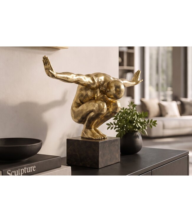 Invicta Interior Decoratiefiguur HIGH DIVER 50cm goud - 70089