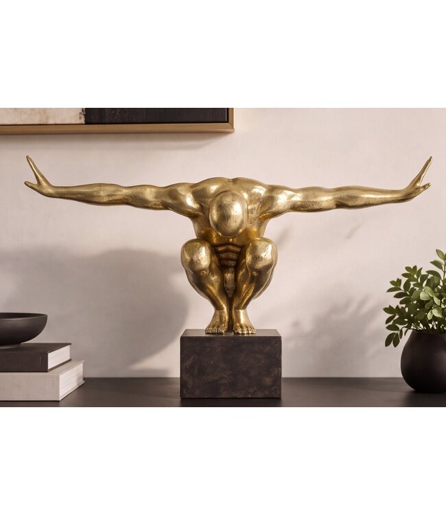 Invicta Interior Decoratiefiguur HIGH DIVER 50cm goud - 70089
