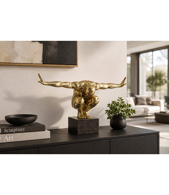 Invicta Interior Decoratiefiguur HIGH DIVER 50cm goud - 70089