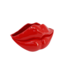 Invicta Interior Glamour decoratieve vaas LIP 40cm lippen rood - 70090