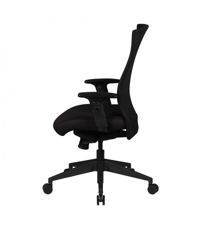 Amstyle hoes bureaustoel stof zwart bureaustoel design directiestoel armleuning bureaustoel bekleding 120 kg