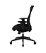 Amstyle hoes bureaustoel stof zwart bureaustoel design directiestoel armleuning bureaustoel bekleding 120 kg