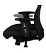 Amstyle hoes bureaustoel stof zwart bureaustoel design directiestoel armleuning bureaustoel bekleding 120 kg