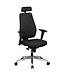 Amstyle Stoel SPM1.279 Bureaustoel Stof Zwart Executive Chair Modern | Bureaustoel met synchroonmechanisme | Werkstoel met hoofdsteun 120kg | Bureaufauteuil, in hoogte verstelbaar, wipfunctie