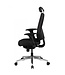 Amstyle Stoel SPM1.279 Bureaustoel Stof Zwart Executive Chair Modern | Bureaustoel met synchroonmechanisme | Werkstoel met hoofdsteun 120kg | Bureaufauteuil, in hoogte verstelbaar, wipfunctie