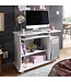 Wohnling computertafel DIANA oprolbaar White 90 x 71 x 50 cm met toetsenbordplateau | Laptop tafel op wieltjes | Pc-tafel met ruimtebesparende printer tray | Bureau voor kleine ruimtes