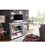Wohnling computertafel DIANA oprolbaar White 90 x 71 x 50 cm met toetsenbordplateau | Laptop tafel op wieltjes | Pc-tafel met ruimtebesparende printer tray | Bureau voor kleine ruimtes