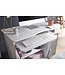 Wohnling computertafel DIANA oprolbaar White 90 x 71 x 50 cm met toetsenbordplateau | Laptop tafel op wieltjes | Pc-tafel met ruimtebesparende printer tray | Bureau voor kleine ruimtes
