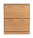 Wohnling schoen Kiepwagen SARAH Beech mat 2 compartimenten 75 x 87 x 24 cm | Ontwerp van de klomp kast voor het werk | Schoen dressoir modern met berging