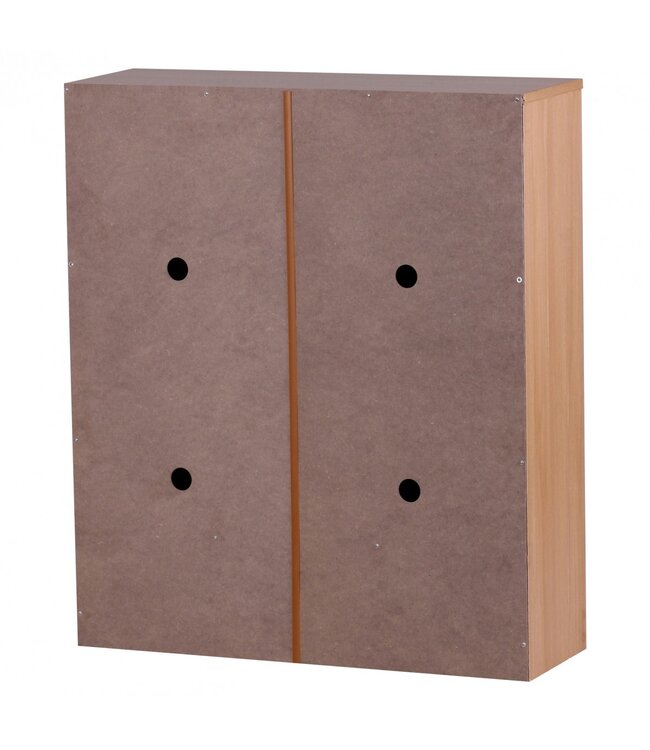Wohnling schoen Kiepwagen SARAH Beech mat 2 compartimenten 75 x 87 x 24 cm | Ontwerp van de klomp kast voor het werk | Schoen dressoir modern met berging