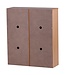 Wohnling schoen Kiepwagen SARAH Beech mat 2 compartimenten 75 x 87 x 24 cm | Ontwerp van de klomp kast voor het werk | Schoen dressoir modern met berging