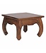 Wohnling Salontafel Massief Hout Sheesham 60 cm breed Woonkamer-Tafel Design donkerbruin Landelijke Stijl Bijzettafel