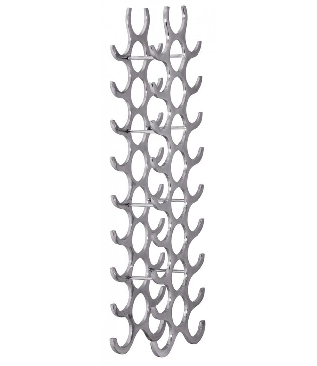 Wohnling wijnrek ontwerp 98 cm voor 27 flessen Aluminium Zilver