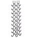 Wohnling wijnrek ontwerp 98 cm voor 27 flessen Aluminium Zilver