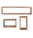 Wohnling design wandplank set van 3 BOHA massief houten planken acacia landelijke stijl | Rustieke wandplankenset hout | Hangplank vierkant echt hout | Wandplanken | Hangende dobbelstenen | Plankwanddozen vierkant