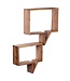 Wohnling set van 2 wandplanken MUMBAI massief houten acacia houten plank landelijke huisstijl hangende plank echte houten wandplank natuurlijk product