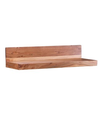 Wohnling wandplank MUMBAI massief hout acaciahout plank 80 cm landelijke stijl hangende plank echt hout wandplank natuurlijk product