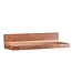 Wohnling wandplank MUMBAI massief hout acaciahout plank 80 cm landelijke stijl hangende plank echt hout wandplank natuurlijk product
