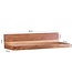 Wohnling wandplank MUMBAI massief hout acaciahout plank 80 cm landelijke stijl hangende plank echt hout wandplank natuurlijk product