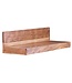 Wohnling wandplank MUMBAI massief hout acaciahout plank 80 cm landelijke stijl hangende plank echt hout wandplank natuurlijk product