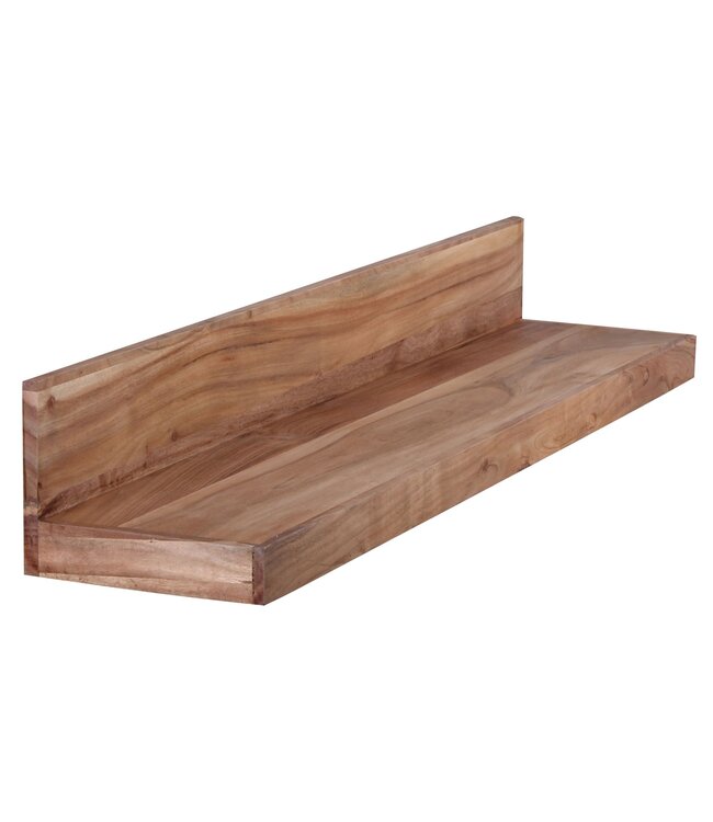 Wohnling wandplank MUMBAI massief hout acaciahout plank 110 cm landelijke stijl hangplank echt hout wandplank natuurlijk product