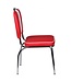 Wohnling ELVIS American Diner 50s Retro | Zitting bekleed met rugleuning | Eetkamerstoel kleur rood wit