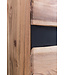 Wohnling Dressoir 148 x 85 x 43 cm Massief Acaciahout Natuurlijke Boomrand Dressoir, Landelijke Stijl Highboard met 3 Deuren, Hal Kast Commode