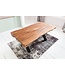 Wohnling eettafel 200 x 100 x 77 cm acacia landelijke stijl all-hout | Ontwerp eettafel rechthoekige | Tafel voor boomstam eetkamer | Kitchen Table 8 personen