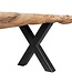 Wohnling eettafel 200 x 100 x 77 cm acacia landelijke stijl all-hout | Ontwerp eettafel rechthoekige | Tafel voor boomstam eetkamer | Kitchen Table 8 personen