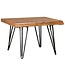 Wohnling ontwerp salontafel MAHILO massief houten tafel met Wane 56x38x51 cm | Sheesham houten tafel met metalen poten | Woonkamer tafel in een rustieke, landelijke stijl