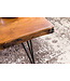 Wohnling ontwerp salontafel MAHILO massief houten tafel met Wane 56x38x51 cm | Sheesham houten tafel met metalen poten | Woonkamer tafel in een rustieke, landelijke stijl