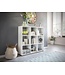 Wohnling Design Boekenkast met 9 vakken Wit 108 x 104 x 29 cm, Vrijstaand Houten Rek, Dossierrek Roomdivider Kubusrek modern, Open Opbergrek