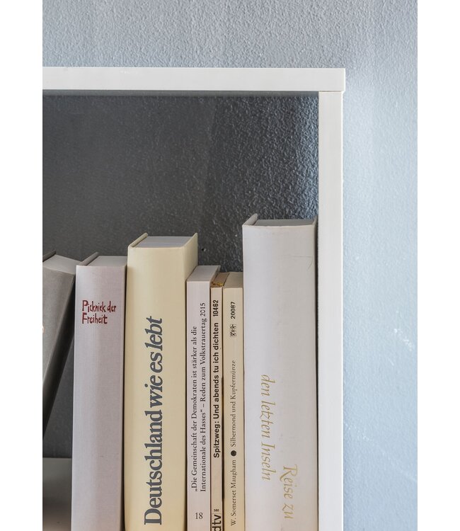 Wohnling Design Boekenkast met 9 vakken Wit 108 x 104 x 29 cm, Vrijstaand Houten Rek, Dossierrek Roomdivider Kubusrek modern, Open Opbergrek
