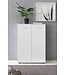 Wohnling ladekast SVENJA met 2 deuren 71x104x35cm polyvalente kast hout wit | Halkast helder modern | Kast klein | Sideboard mat dressoir | Commode meubilair van de ladenkast