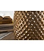 Wohnling SITA 32x42x32 cm aluminium serveertafel goud oosterse rond | Plat gehamerd koffietafeltje metaal Design Salontafel Modern | Indieningstafel Indiase telefoontafel