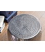 Wohnling tafel PEDRO 30x49,5x30cm aluminium zilveren tafel oosterse rond | Kleine Hammerschlag Abstellisch | Designtafel design metaal modern | Smalle kleine tafel