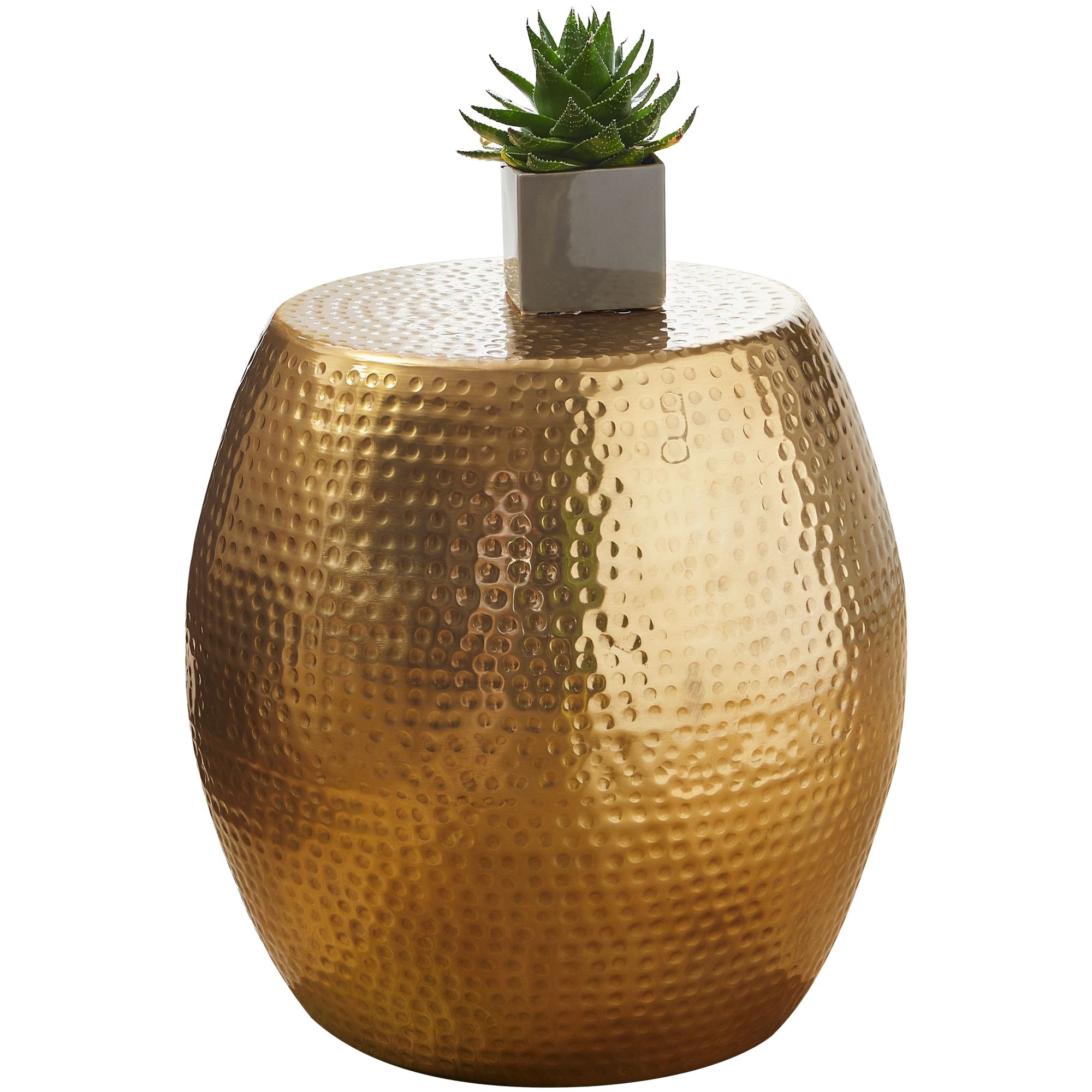 PETRO 42 x 42 x 42 cm aluminium gouden tafel oosterse rond | Designtafeltafel metaal Modern | Antisc