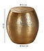Wohnling PETRO 42 x 42 x 42 cm aluminium gouden tafel oosterse rond | Designtafeltafel metaal Modern | Antischisch Schmal | Kleine Hammerschlag Abstelltisch