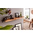 Wohnling met boomrand massief acaciahout 115 cm | Design zwevende plank massief wandbord | plank hout naturel | Hangplank in landelijke stijl