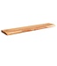 Wohnling met boomrand massief acaciahout 115 cm | Design zwevende plank massief wandbord | plank hout naturel | Hangplank in landelijke stijl