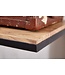 Wohnling design kapstok acacia massief hout / metaal 70x27x30 cm | Haakrail met plank | Hal garderobe garderobe muur hout