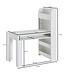 Wohnling wit 90x50x110 cm schildertafel kinderkamer met plank | Kindertafel modern | Studentenbureau met opbergruimte | Schoolbank smal