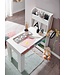 Wohnling wit 90x50x110 cm schildertafel kinderkamer met plank | Kindertafel modern | Studentenbureau met opbergruimte | Schoolbank smal