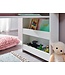 Wohnling wit 90x50x110 cm schildertafel kinderkamer met plank | Kindertafel modern | Studentenbureau met opbergruimte | Schoolbank smal